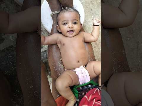 అమ్మమ్మా ❤️ U #4monthsold #cutebaby #grandma #babybath #viral #ytshorts