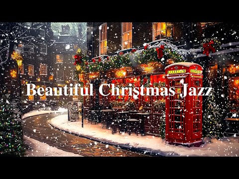 Beautiful Christmas Jazz Music with Snowfall for Unwind, Study ❄️ Cozy Winter Coffee Shop Ambience