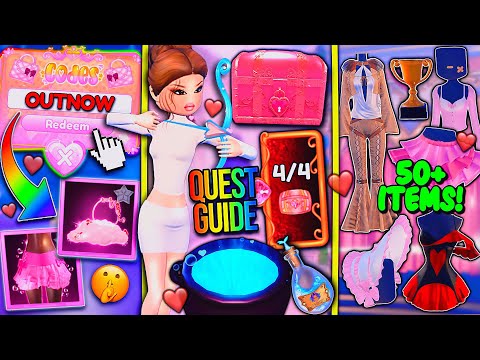 VALENTINES UPDATE OUT! *ALL CODES* & SECRETS, QUEST GUIDE & Item Showcase! | Dress to Impress ROBLOX