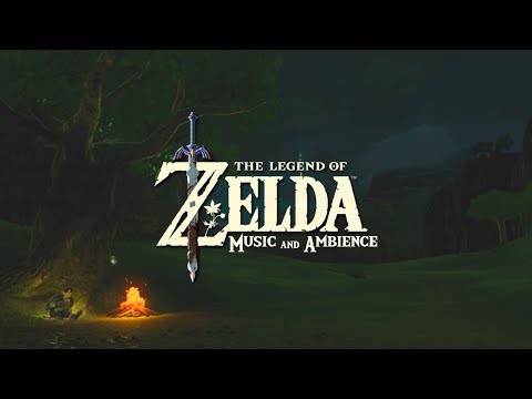 Relaxing Zelda Music to Study or Sleep (mostly Zelda music) with Campfire Ambience