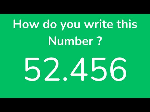 Reading and Writing Numbers - Includes Decimals