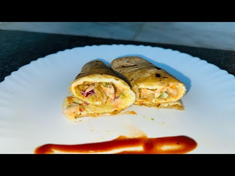 Chappathi Egg Roll #leftover Chappathi recipe #easyrecipe .