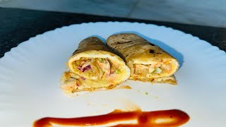 Chappathi Egg Roll #leftover Chappathi recipe #easyrecipe .