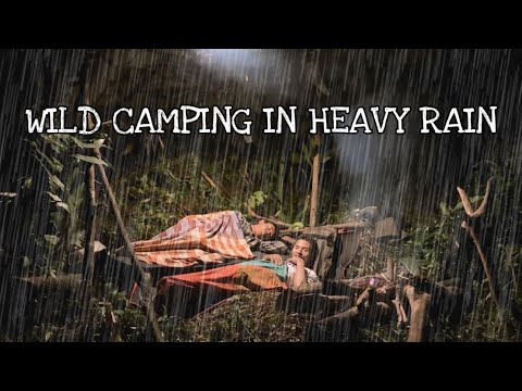 WILD CAMPING In Heavy Rain with Thunder‼️ Not Solo Camping in Heavy Rain Without Tent with Grandpa‼️