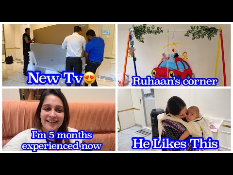 Ruhaan Ka corner ready hogaya| I am 5 months old mom now 😜| stuff nose solution for babies