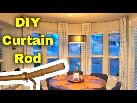 DIY Custom Curtain Rod - How to Build Your Own Curtain Rod - DIY Home Improvement Project