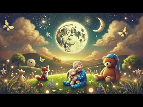 Moon & Stars Lullaby for Babies ❤️| Soothing Voice & Relaxing Sleep Music | Fall Asleep In 3 Minutes