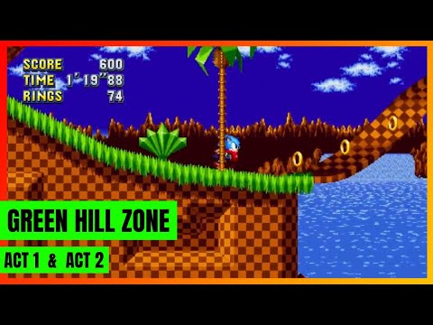 🔶SONIC MANIA🔶🟢GREEN HILL  ACT 1 & ACT 2🟣 -💥SUPER SONIC💥