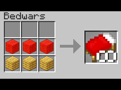 Minecraft Bedwars but you can craft unlimited beds...