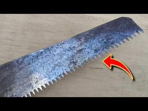 Ingenious way to sharpen a saw as sharp as a razor!