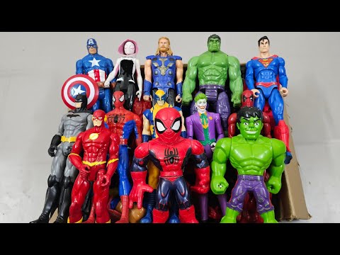 SPIDERMAN VS HULK VS CAPTAIN AMERICA VS IRONMAN VS SUPERMAN VS VENOM SUPERHERO AVENGERS UNBOXING