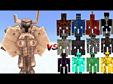 Minecraft All Golems vs Ferrous Wroughtnaut - Epic Battle Showdown!