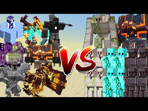 THE STRONGEST MOBS vs DIAMOND & NETHERITE & IRON Army - Minecraft Mob Battle