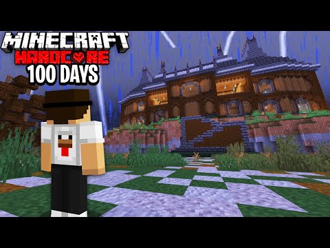 I Survived 100 Days in Minecraft Hardcore TRAPPED in a HAUNTED MANSION