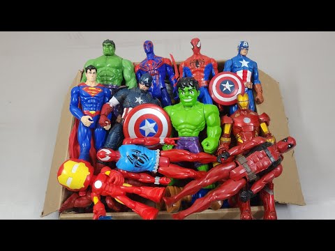 CAPTAIN AMERICA VS SUPERMAN VS SPIDERMAN VS IRONMAN VS HULK VS VENOM SUPERHERO AVENGERS UNBOXING