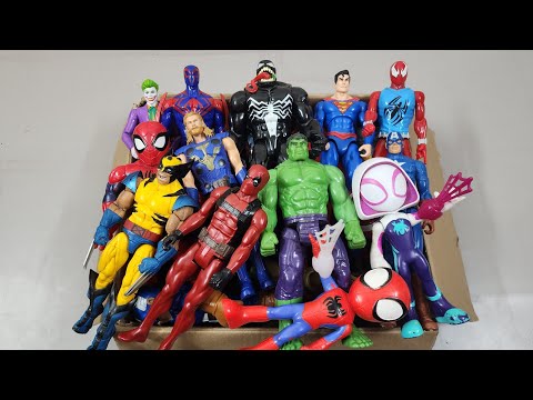 VENOM VS SPIDERMAN VS HULK VS CAPTAIN AMERICA VS IRONMAN VS THANOS SUPERHERO AVENGERS UNBOXING