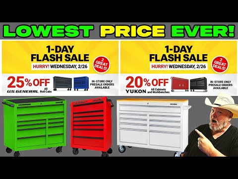 Lowest Price EVER! (US General & Yukon Rolling Cabinets)