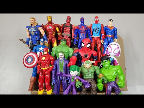 HULK VS SPIDERMAN VS CAPTAIN AMERICA VS IRONMAN VS VENOM VS SUPERMAN SUPERHERO AVENGERS UNBOXING