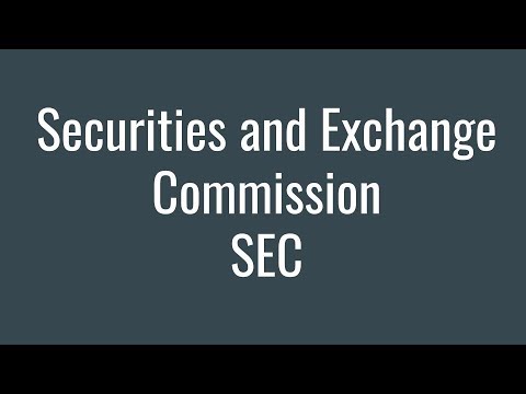 Regulation of the Stock Market and the Securities and Exchange Commission SEC