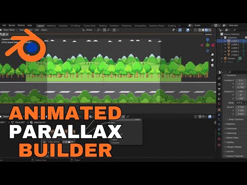 How to create Stunning Animated Parallax Scenes in Blender—In Just Seconds!"