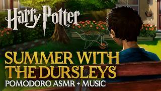 ASMR Study Session: SUMMER with the DURSLEYS ☀️🎧 Harry Potter Pomodoro, Hogwarts Study Timer