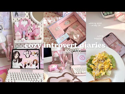 a cozy vlog🎐living an anime life, yum breakfast, makeup haul, desk accessories | aesthetic vlog