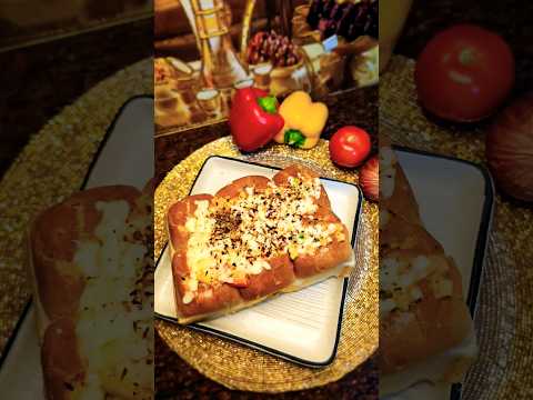 Cheese Stuffed Pav Recipe | Street Style Veg Cheese Pav #youtubeshorts #shorts #cheesepav