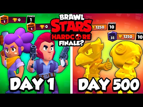 We Survived 500 Days In HARDCORE Brawl Stars..