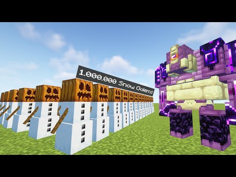 Strongest Mobs of Every Mods vs 1,000,000 Snow Golems - Minecraft Mob Battle