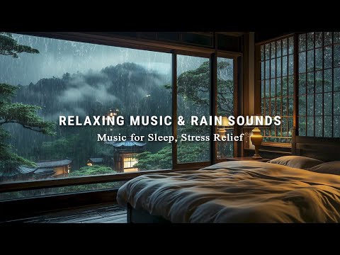 Warm Bedroom with Peaceful Piano + Soft Rain | Relaxing Music Eliminates Negative Energy, Deep Sleep