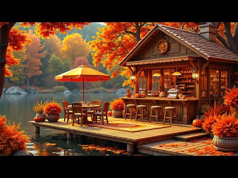 Gentle Autumn November Jazz to Ease Your Mind - Coffee Shop Space with Tranquil Moments