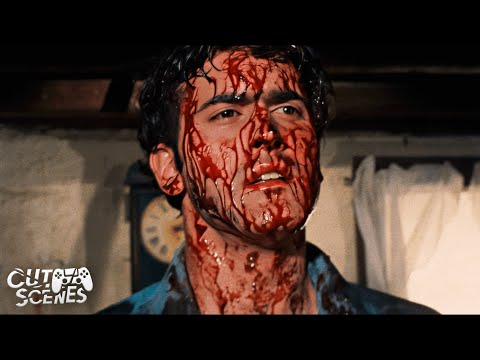 Killing The Zombies Scene | The Evil Dead (1981)