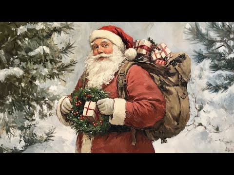 Christmas Vintage TV Art | 36 Images | 6 Hours | 4K | Christmas TV Art | Santa TV Art | Cozy Art