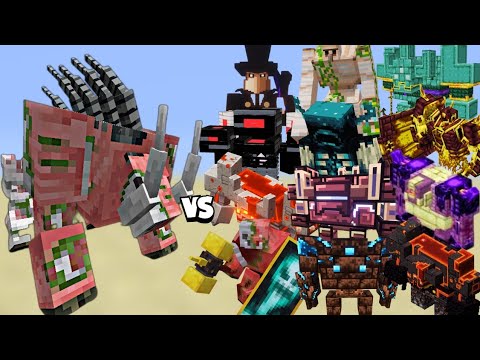 Minecraft: All Bosses vs Mutant Zoglin – Ultimate Battle!