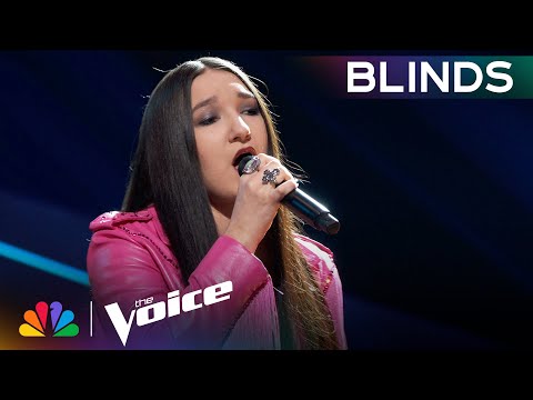 Hailey Wright Bares Her Heart on "Before the Next Teardrop Falls" | The Voice Blind Auditions | NBC