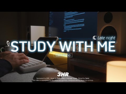 3-HOUR STUDY WITH ME | Calm Piano 🎹, Rain Sounds 🌧️| Pomodoro 50-10 | XVX M67JadeStone Keyboard ⌨