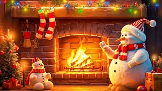 Christmas Fireplace Ambience 🔥🎄 Relaxing Christmas Music with a Warm Fireplace