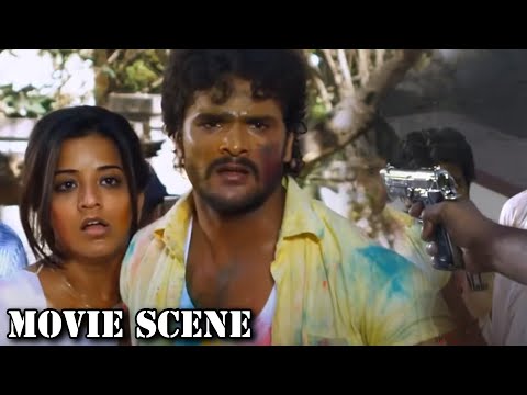 Khesari Lal और Monalisa की जान खतरे में | कौन बचाएगा दोनों की जान | Bhojpuri Movie Scene