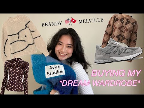 buying my *DREAM WARDROBE* for 2021💸| paloma wool, brandy melville, acne studios, new balance 990v5