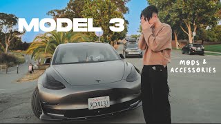 All My Tesla Model 3 Accessories + Mods 2023 (AESTHETIC MUST HAVES)