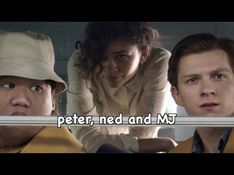 peter, ned and MJ being a comedic trio