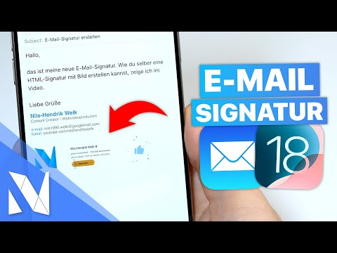 E-Mail-Signatur (HTML) mit Bild/Logo KOSTENLOS auf dem iPhone erstellen (iOS 18) | Nils-Hendrik Welk