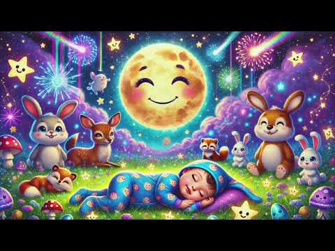 Moon & Stars Lullaby for Babies ❤️| Soothing Voice & Relaxing Sleep Music | Fall Asleep In 3 Minutes