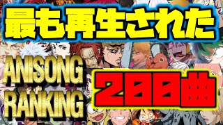 史上最も再生されたアニソンランキン🏅ＴＯＰ２００✨  200曲ﾂｸｯﾀｿﾞｰ ｲｯﾃﾐﾖｰ  ٩( ‘ω’ )و