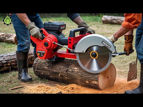 Fastest Automatic Firewood Processing Machine | Dangerous Big Chainsaw Cutting Tree machines #1