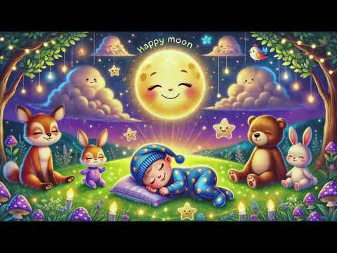 Moon & Stars Lullaby for Babies ❤️| Soothing Voice & Relaxing Sleep Music | Fall Asleep In 3 Minutes