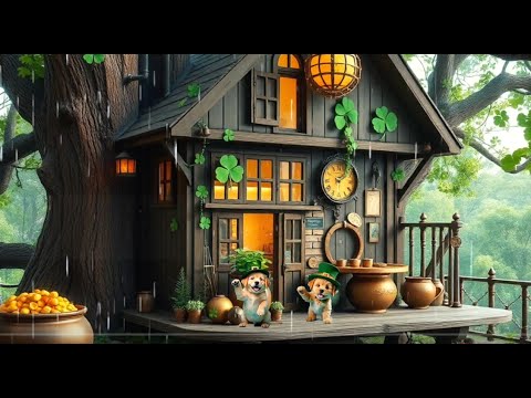 🍀✨ Adorable & Fun St  Patrick’s Day Ambience with Leprechauns & Swirling 4 Leaf Clovers! 🎩🌈   HD