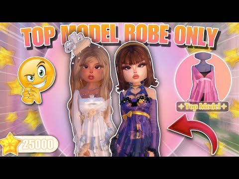 ONLY Using The NEW *TOP MODEL ROBE* For EVERY Round NO MATTER The Theme In Dress To Impress (Roblox)