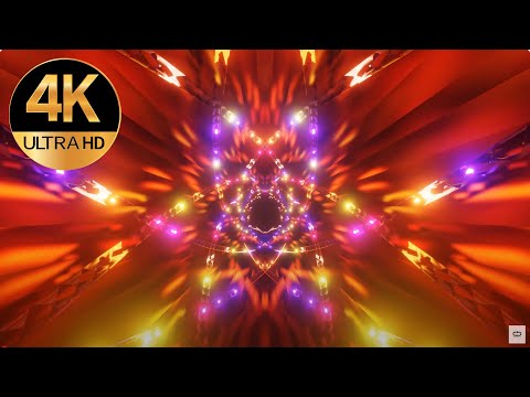 4 hour Tv 4k Meditation Metallic Multi color Relaxing Abstract Background Tunnel Video, screensaver