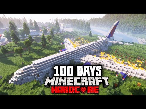 I Survived 100 Days in a Zombie Plane Crash in Minecraft Hardcore